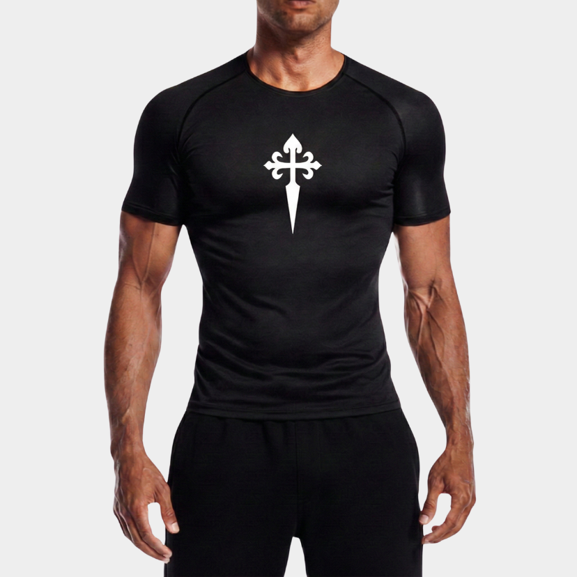 SAINTS CROSS COMPRESSION TEE
